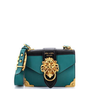 Prada Small Animalier Cahier Crossbody Bag Leather